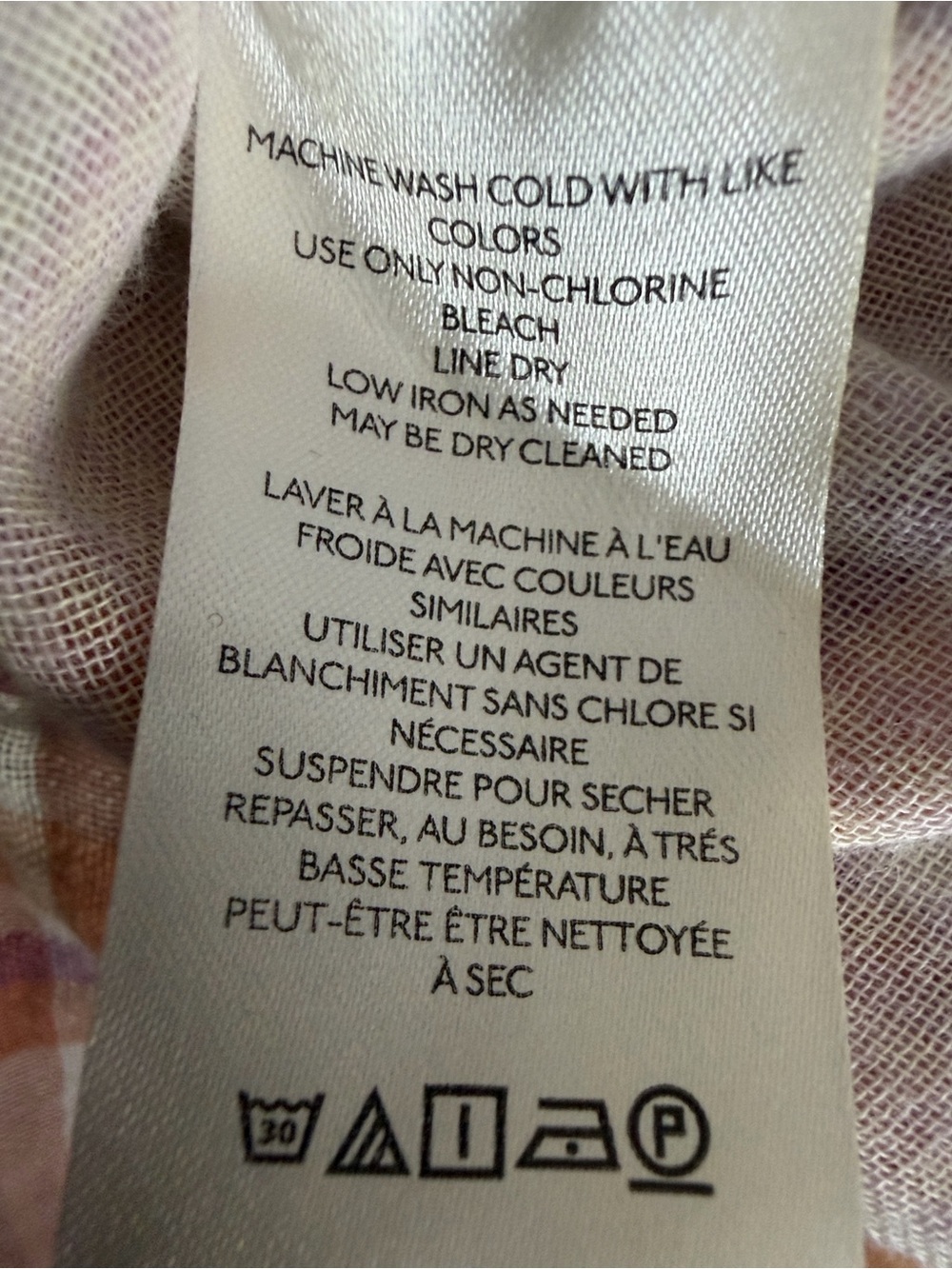 Free People Plaid Button-Front Top in Pink, Orange, Purple - Picture 12 of 13